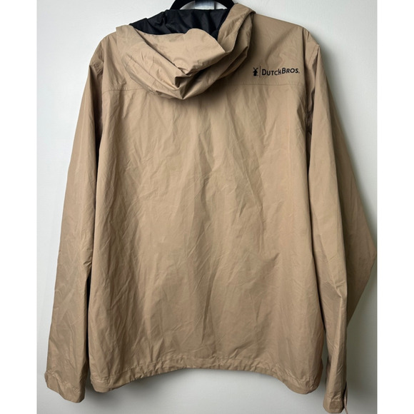 Dutch Bros Mens Medium M Nylon Hooded Employee Jacket Full Zip Windbreaker D8 - Picture 4 of 8